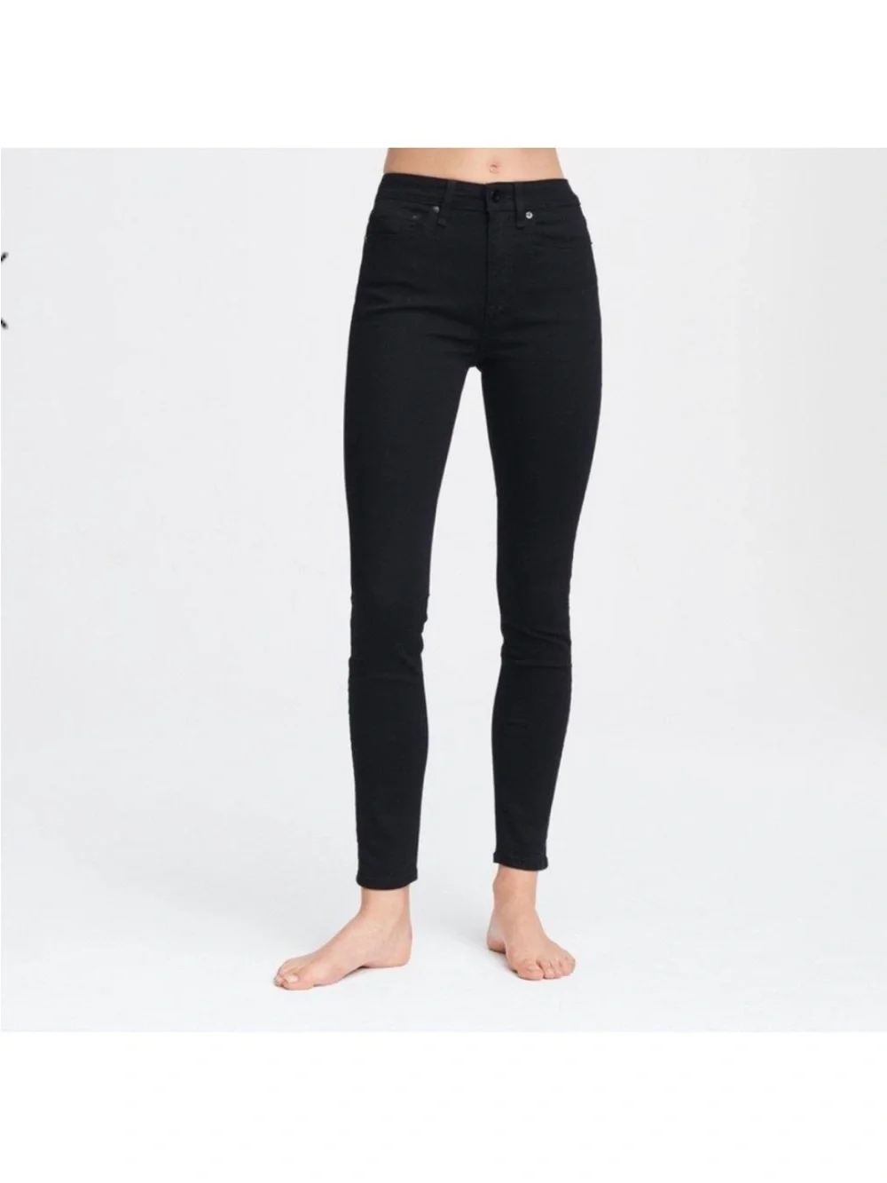 NEW ! NWT RAG & BONE Nina High-Rise Skinny Jeans Black 25
